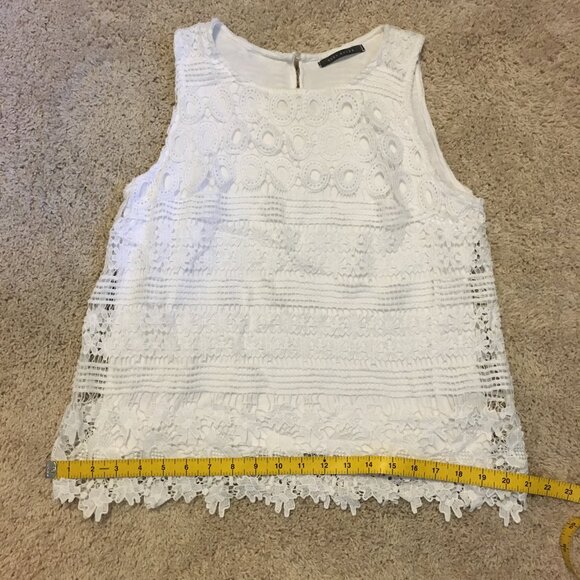 White Fantasy Crochet Lace Bilayer Tank Top - Picture 13 of 15